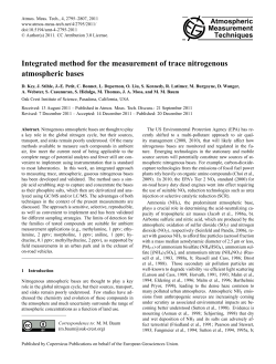 Integrated method for the measurement of trace nitrogenous
