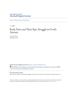 Body Parts and Their Epic Struggle in Ovid`s Amores
