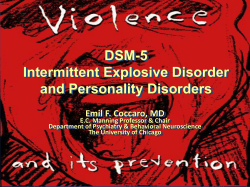 DSM-5 IED - Illinois Psychiatric Society