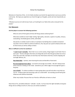 Strive For Excellence