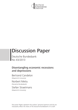 Disentangling economic recessions and depressions