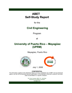 ABET Self-Study Report - SEED Office