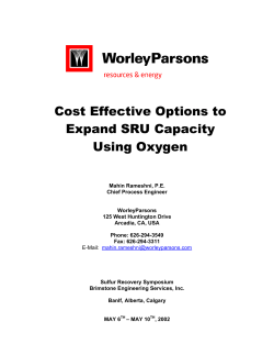 Cost Effective Options to Expand SRU Capacity Using Oxygen