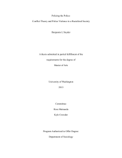Policing the Police: Conflict Theory and Police Violence in a