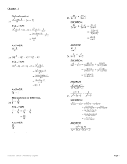 Find each quotient. 22. SOLUTION: ANSWER: 23. SOLUTION