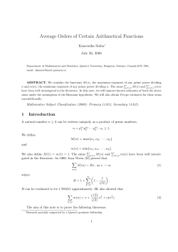 Average Orders of Certain Arithmetical Functions