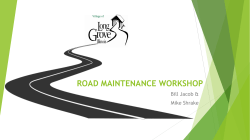 Trustee Jacob Presentation Private Roads Work-shop
