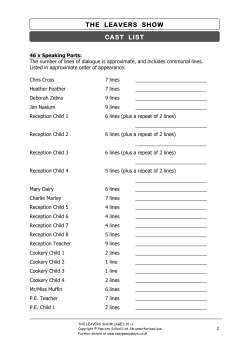 the leavers show cast list