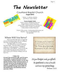 CBC Newsletter August 2015