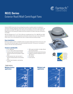 RE(C) Series Exterior Roof/Wall Centrifugal Fans