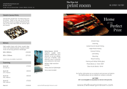 Price List - The Fine Art Print Room