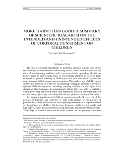 More Harm Than Good: A Summary of Scientific Research on the