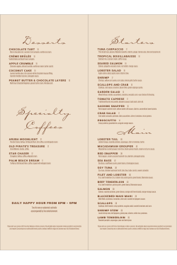 Desserts and Starters