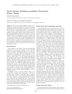 North Atlantic Oscillation modulates Total Ozone Winter Trends