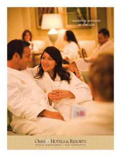 Wedding Spa Brochure