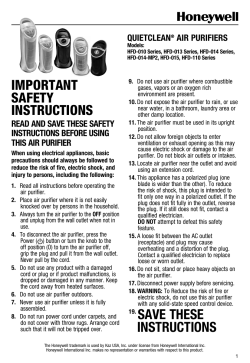 instructions - Honeywell Store