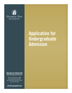 Application Form - George Fox University
