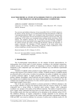 The behavior of FeS in absence and presence of benzothiazolic