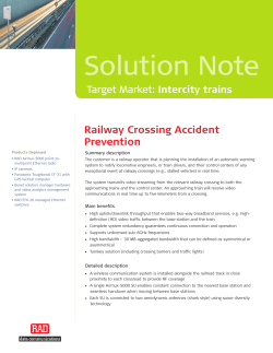 Target Market: Intercity trains