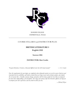 British Literature I (ENGL 2322)