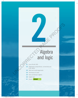 Algebra and logic