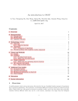 An introduction to OSAT