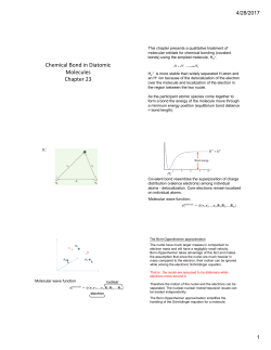 13 Chemical Bond in Diatomic Molecules