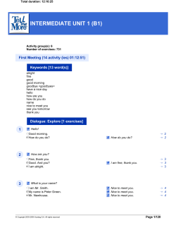 intermediate unit 1 (b1)