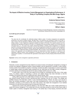 The Impact of Effective Inventory Control Management on