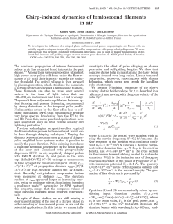 Chirp-induced dynamics of femtosecond filaments in air