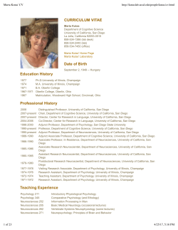 PDF version of CV - Kutas Lab - University of California San Diego