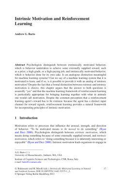 Intrinsic Motivation and Reinforcement Learning