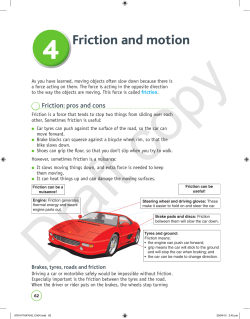 Friction and motion