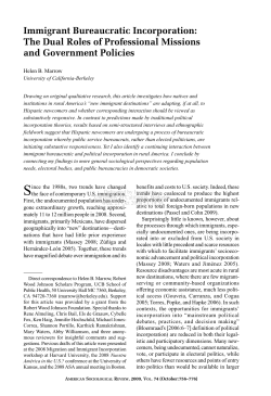 Immigrant Bureaucratic Incorporation