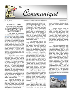RAPID CITY/MT. RUSHMORE AWAIT CACI CONVENTION