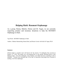 Helping Haiti: Renment Orphanage