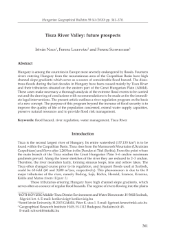 Tisza River Valley: future prospects