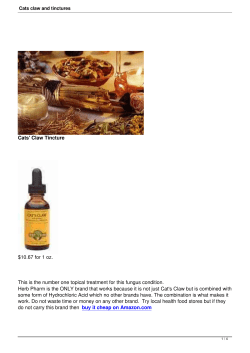 Cats claw and tinctures