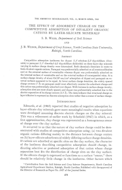 THE EFFECT OF ADSORBENT CHARGE ON THE COMPETITIVE