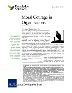 Moral Courage in Organizations