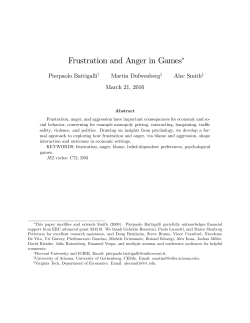 Frustration and Anger in Games"