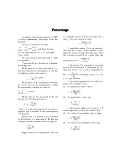Percentage - Brilliance College