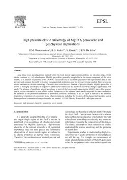 High pressure elastic anisotropy of MgSiO3 perovskite and