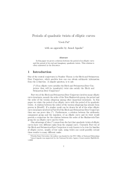 Periods of quadratic twists of elliptic curves - FSU Math