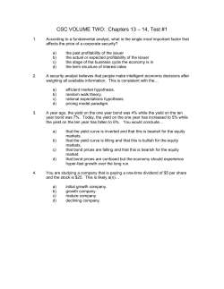 CSC VOLUME TWO: Chapters 13 – 14, Test #1