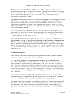 Shanghai History and the Grays