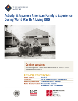 Activity: A Japanese American Family`s Experience During World