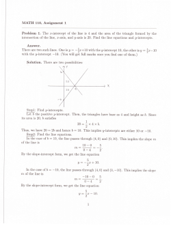 MATH 110, Assignment 1 Problem 1. The x