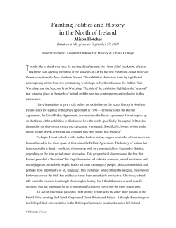 Painting Politics and History in the North of Ireland