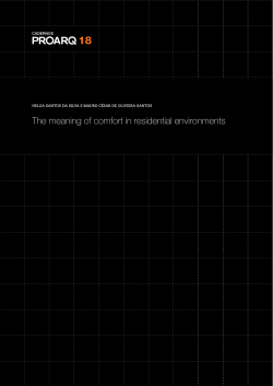 The meaning of comfort in residential environments - Proarq
